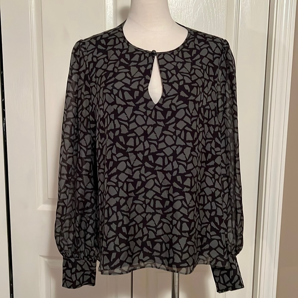 Intermix Womens green and black blouse size XLarge